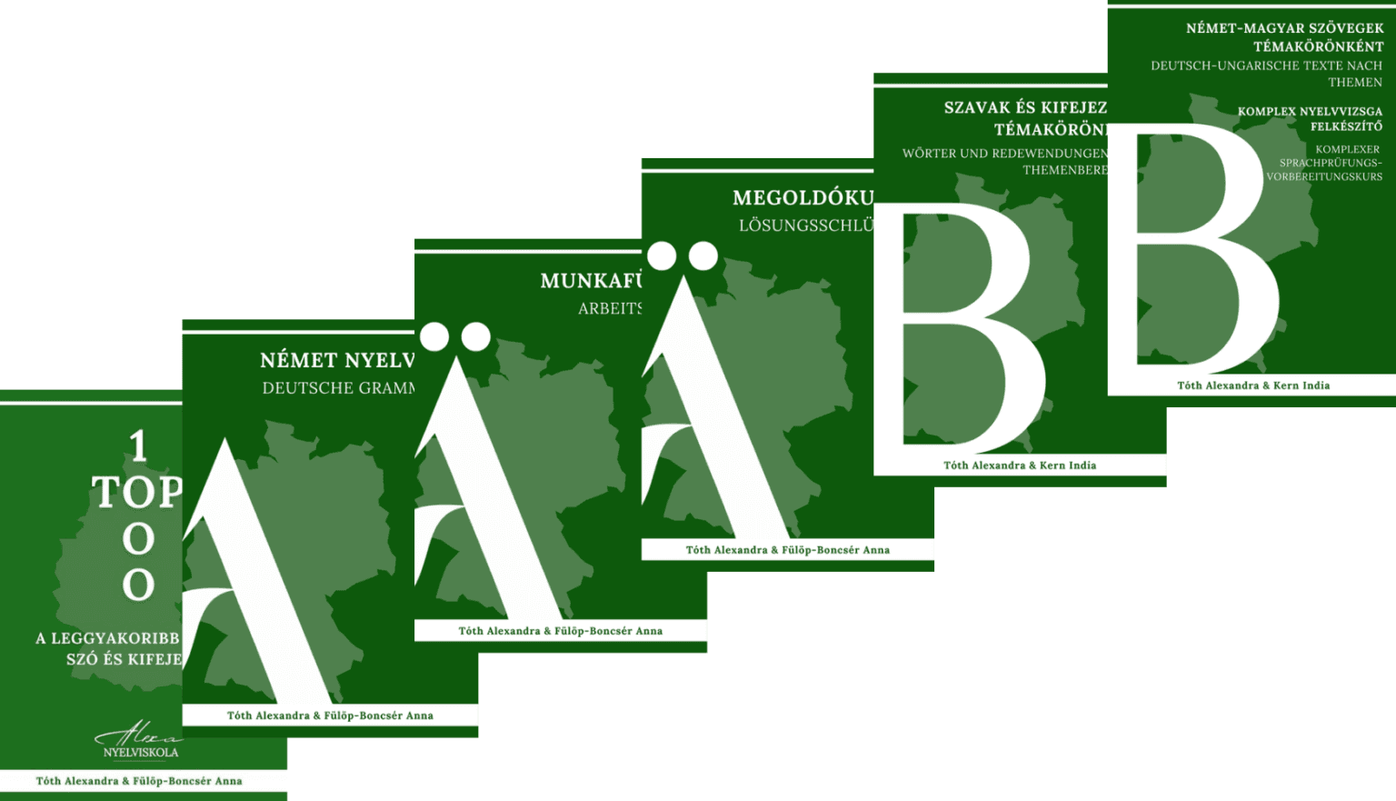 Német nyelvtankönyv csomag — nyelvtan, munkafüzet, megoldókulcs, szókincs és nyelvvizsga-felkészítő, PDF formátumban
