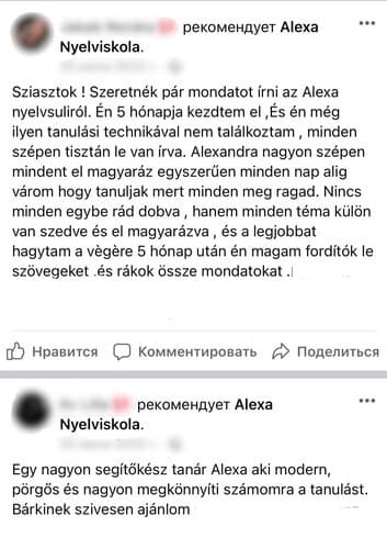 Visszajelzés tanítványunktól (3.)