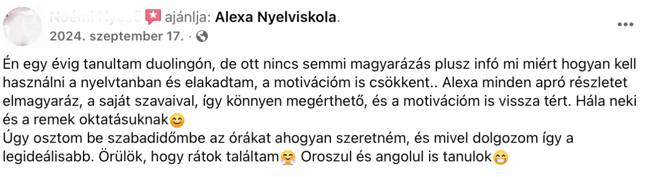 Tanítványi visszajelzés 4