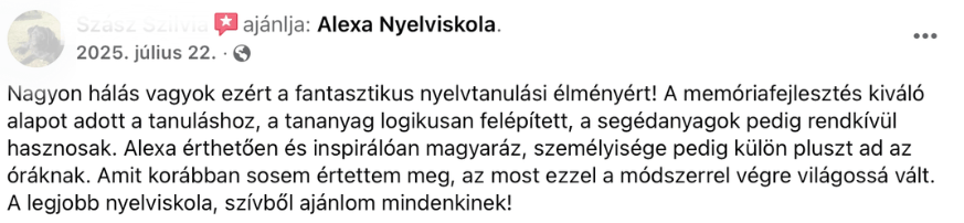 Tanítványi visszajelzés 6