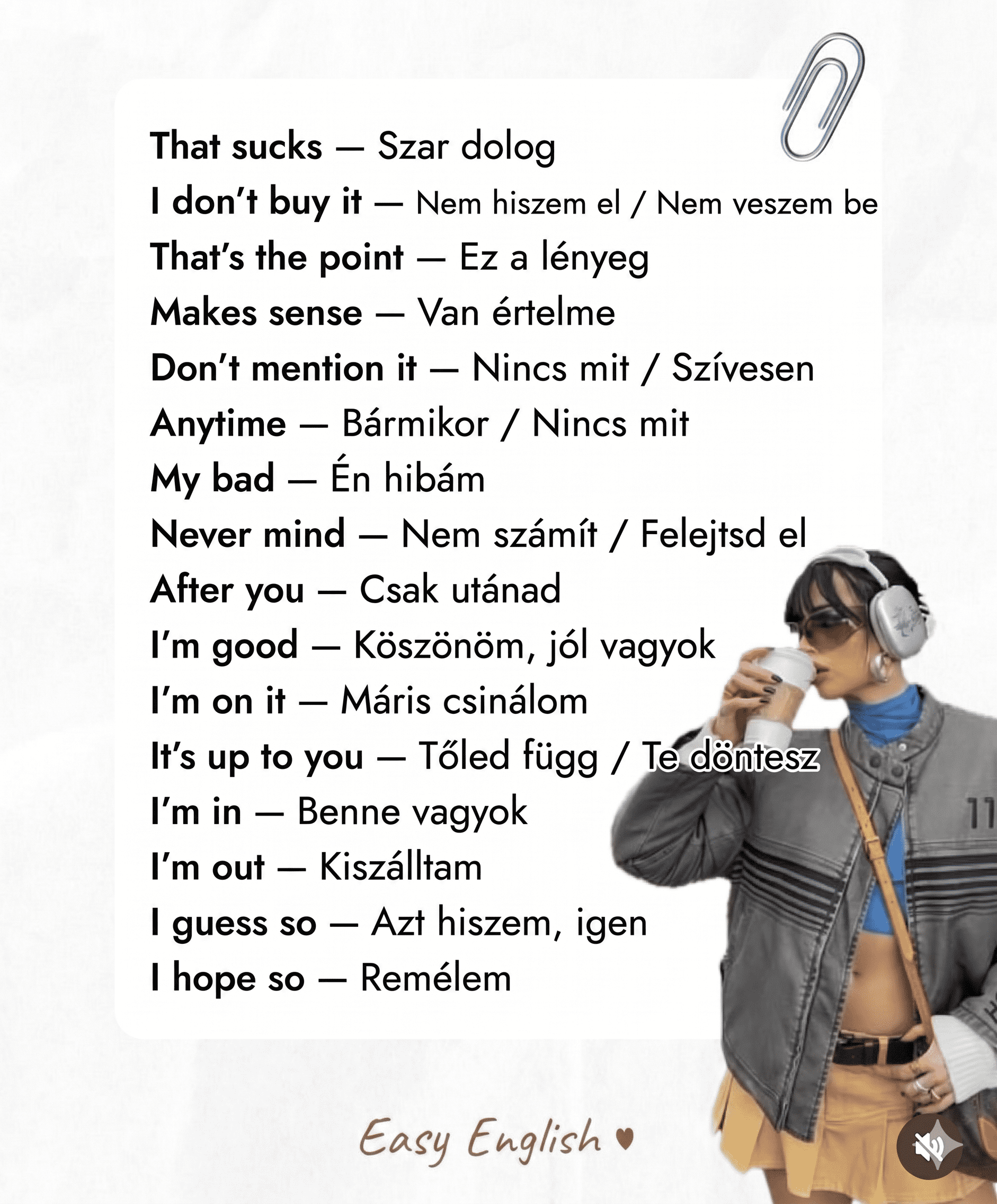 Hétköznapi angol kifejezések – Easy English phrases
