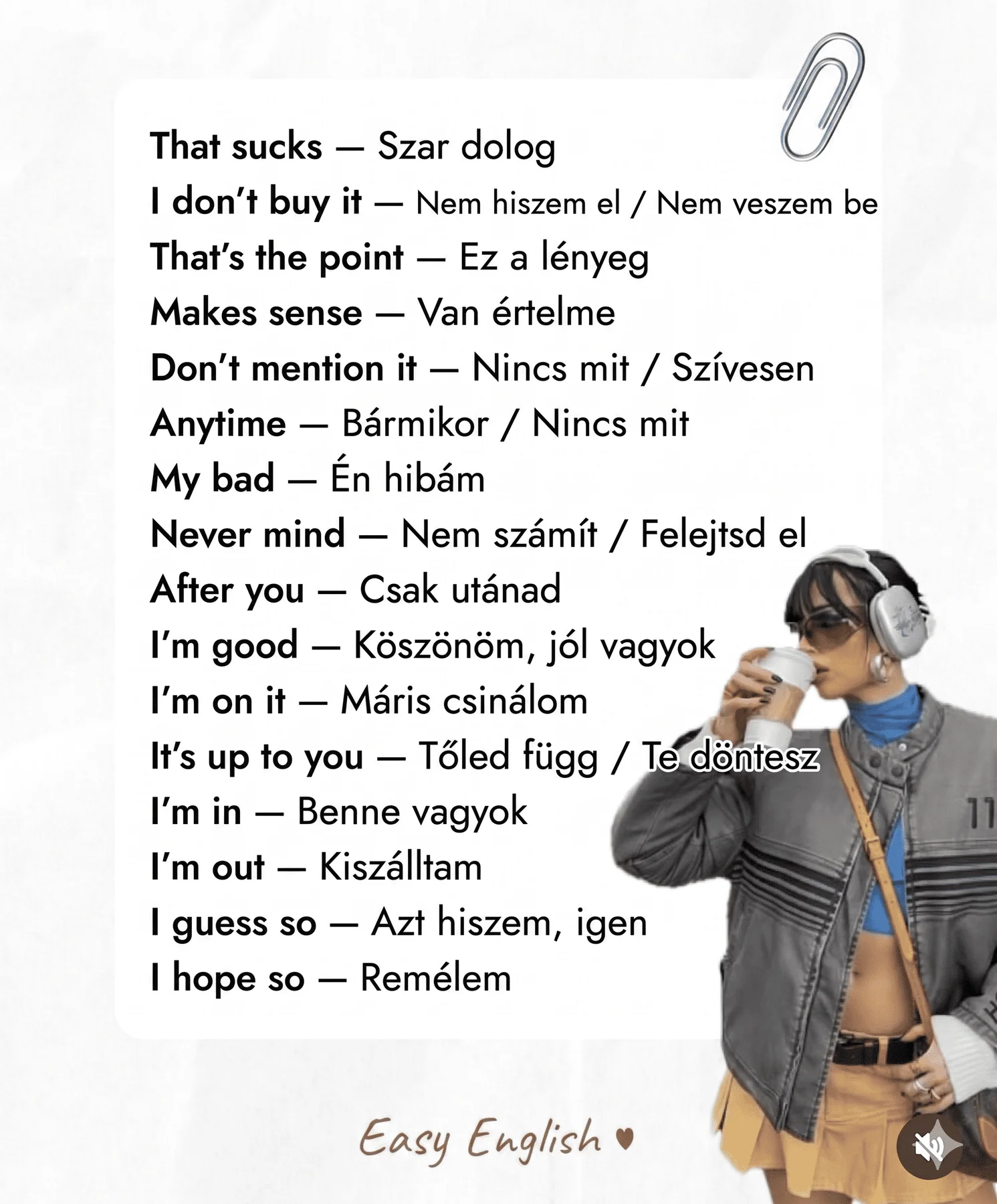 Hétköznapi angol kifejezések – Easy English phrases