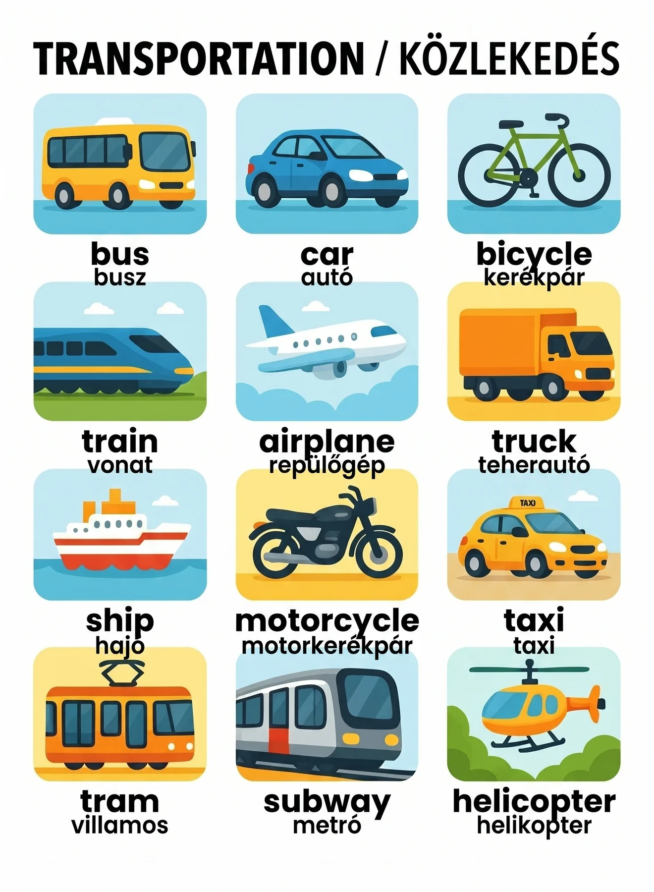 Közlekedés – Transportation
