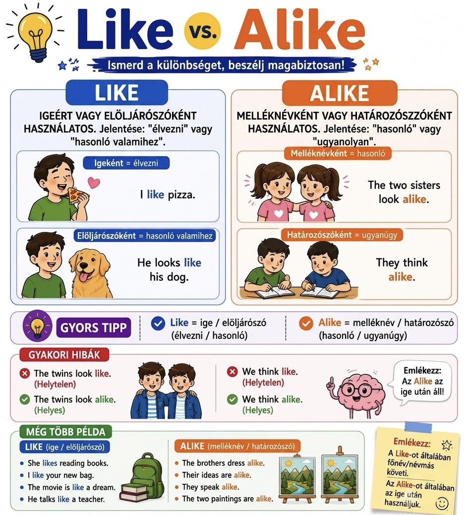 Mi a különbség? – Like vs Alike