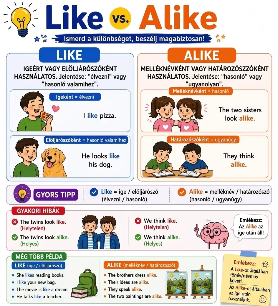 Mi a különbség? – Like vs Alike