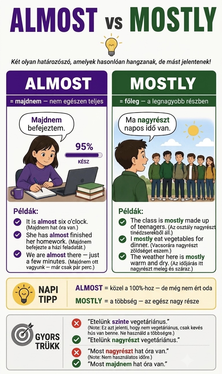 Mi a különbség? – Almost vs Mostly